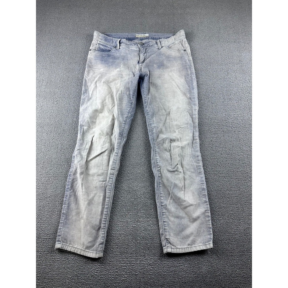 Free‎ People Corduroy Pants Women W27 Blue Skinny Low Rise Striped Festival Boho